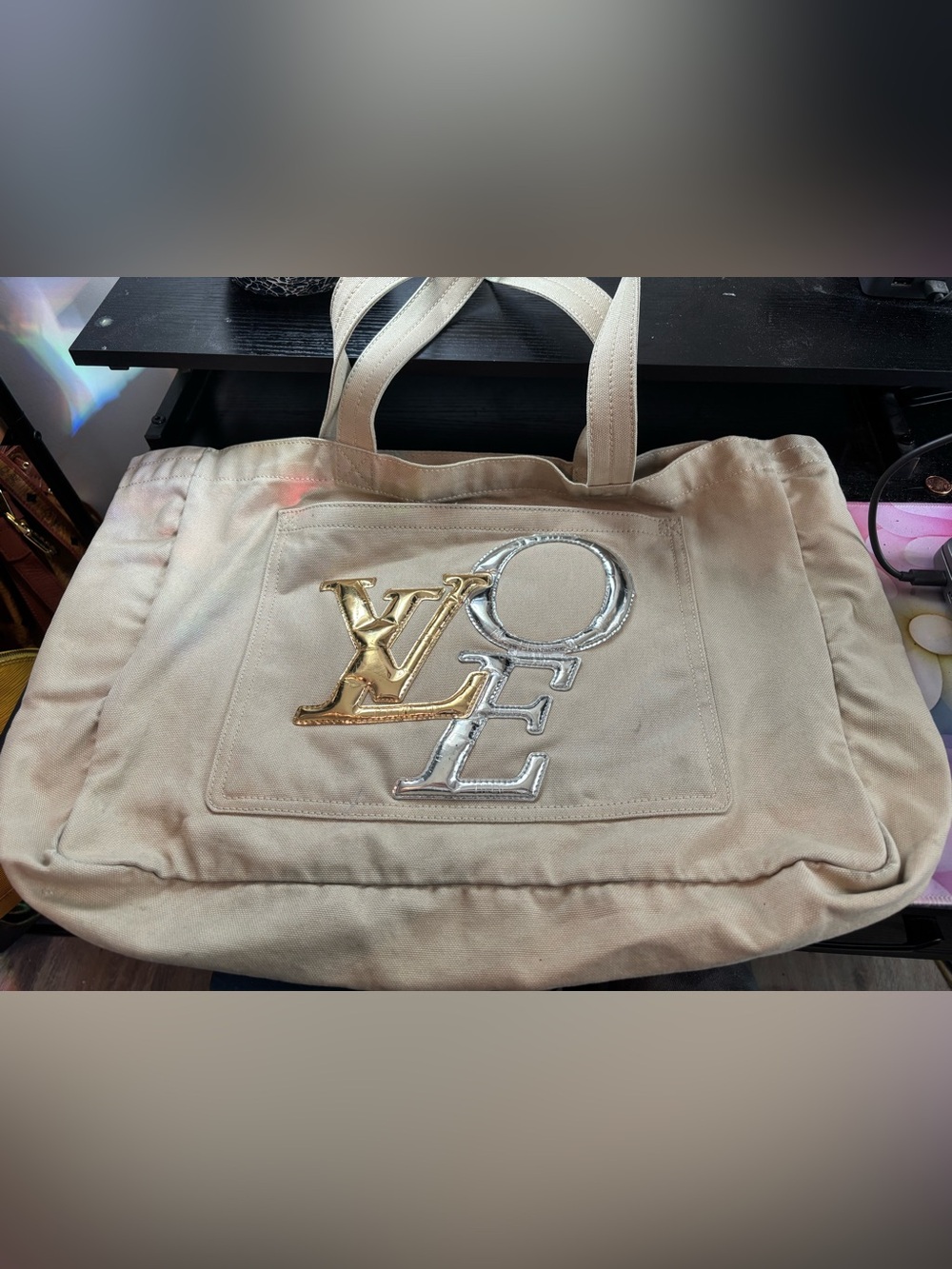 Louis Vuitton Limited Edition 2007 Cruise "That's Love" Canvas GM Tote Bag Rare